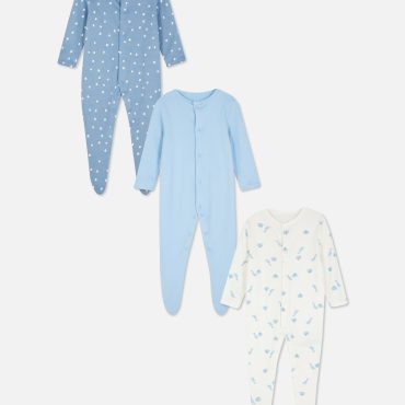 3-Pack Dinosaur & Star Print Sleepers