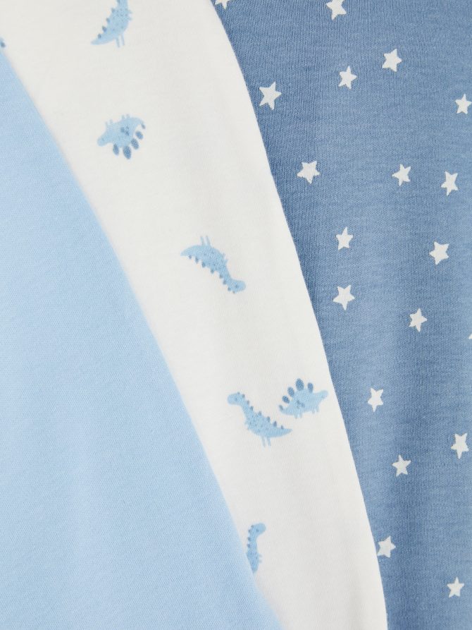 3-Pack Dinosaur & Star Print Sleepers - Image 3
