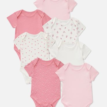 7-Pack Floral Bodysuits