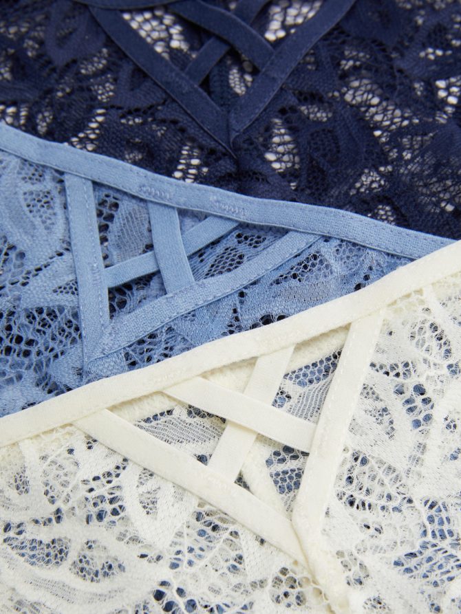 3-Pack Strap Detail Lace Brazilian Briefs - Image 2