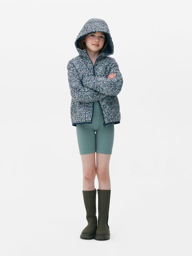 Floral Hooded Puffer Jacket