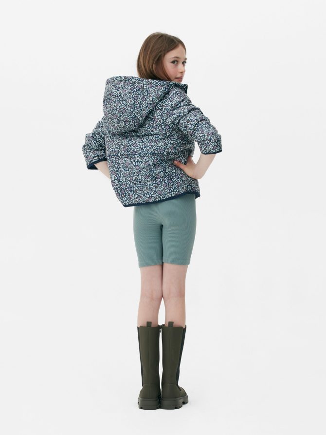 Floral Hooded Puffer Jacket - Image 2
