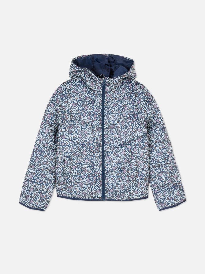 Floral Hooded Puffer Jacket - Image 3