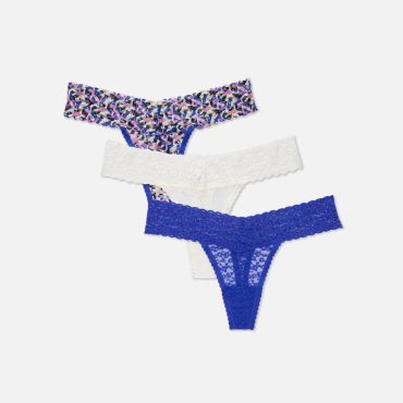 3-Pack Multi Lace Thongs