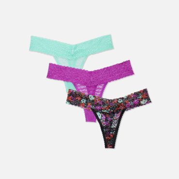 3-Pack Multi Lace Thongs