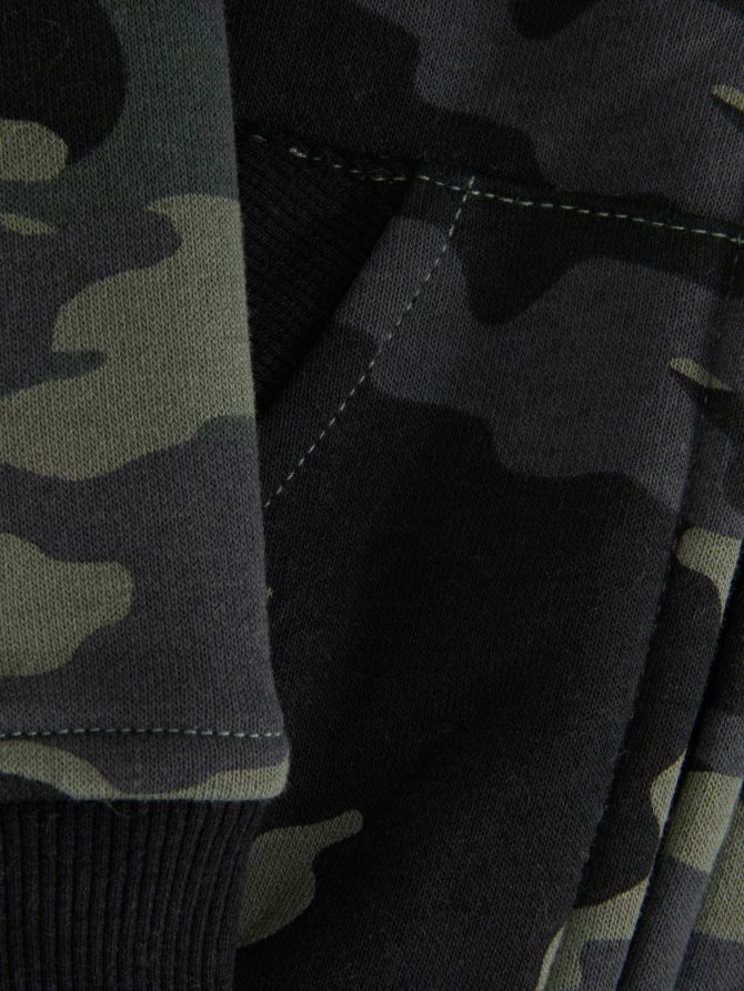 Camo Print Zip Hoodie - Image 3