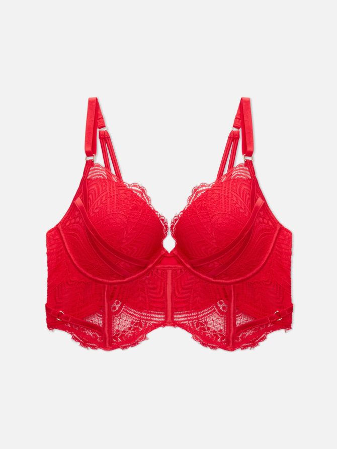 Longline Lace Padded Bra