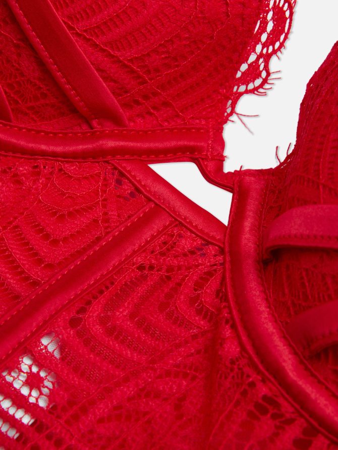 Longline Lace Padded Bra - Image 2
