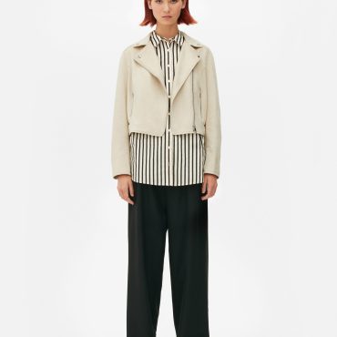 Faux Suede Biker Jacket