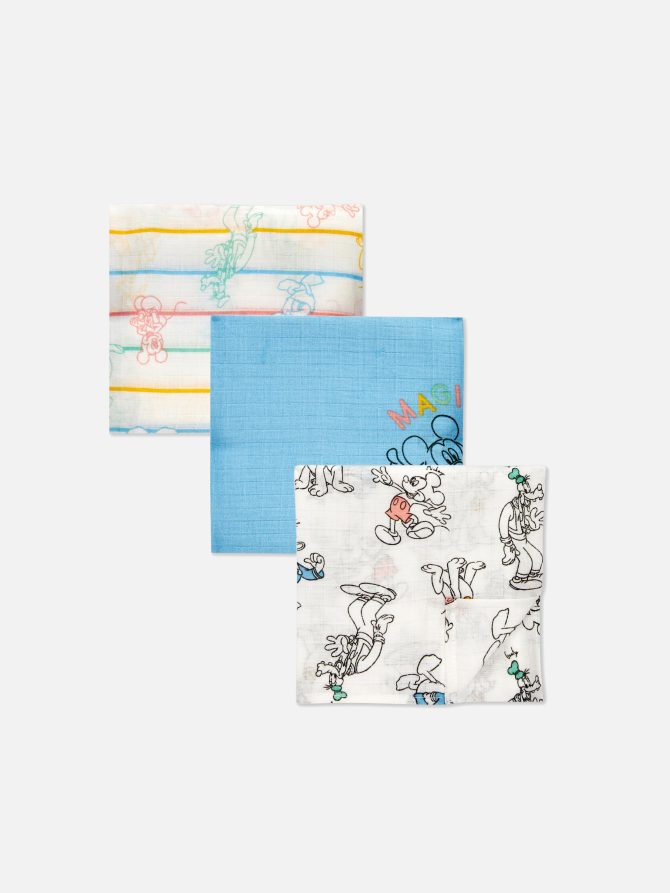 3pk Disney’s Mickey Mouse & Friends Burp Cloths