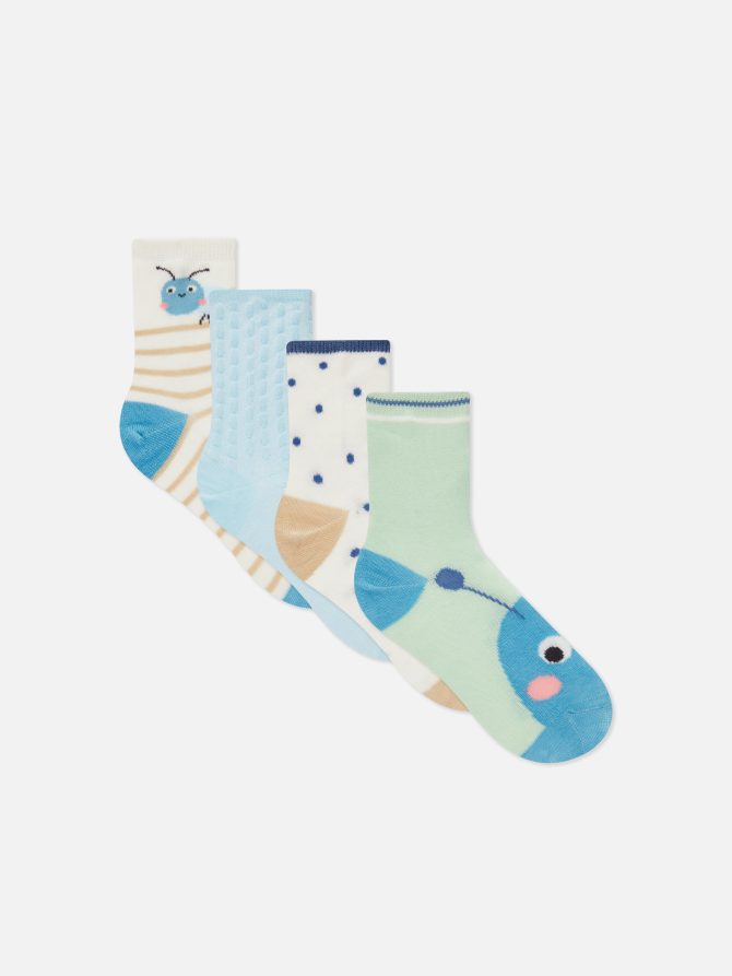 4-Pack Multi-Design Socks