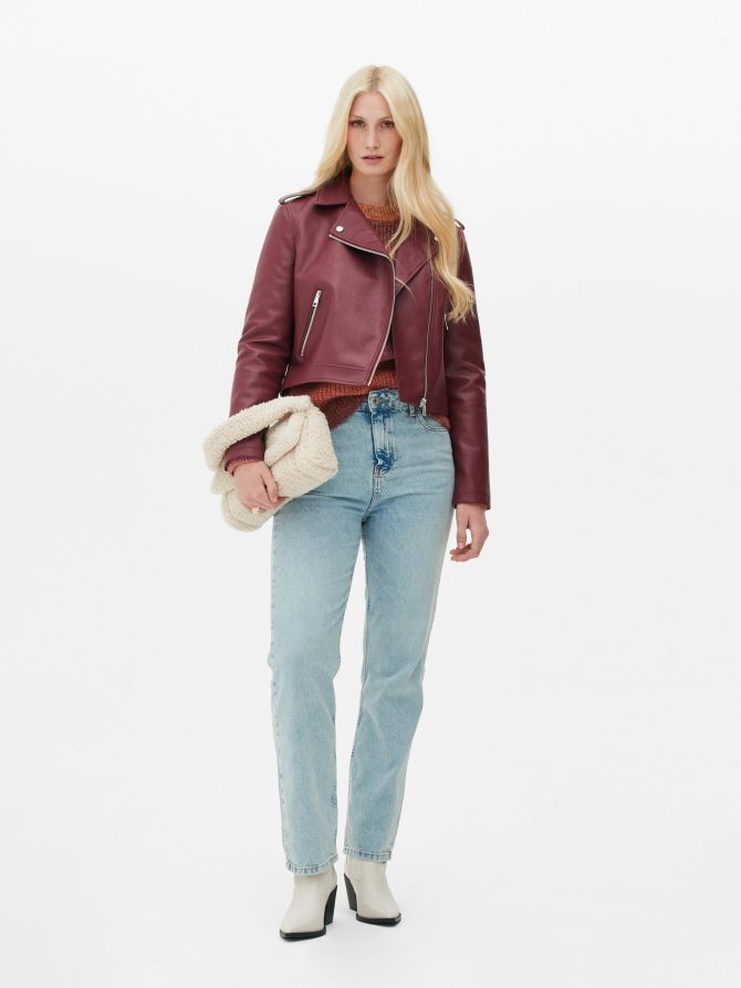 Essential Faux Leather Biker Jacket