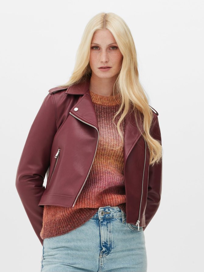 Essential Faux Leather Biker Jacket - Image 2