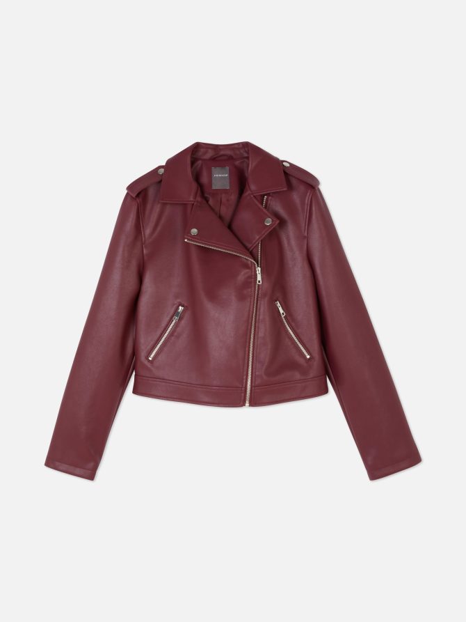 Essential Faux Leather Biker Jacket - Image 5