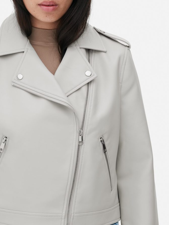 Essential Faux Leather Biker Jacket - Image 3