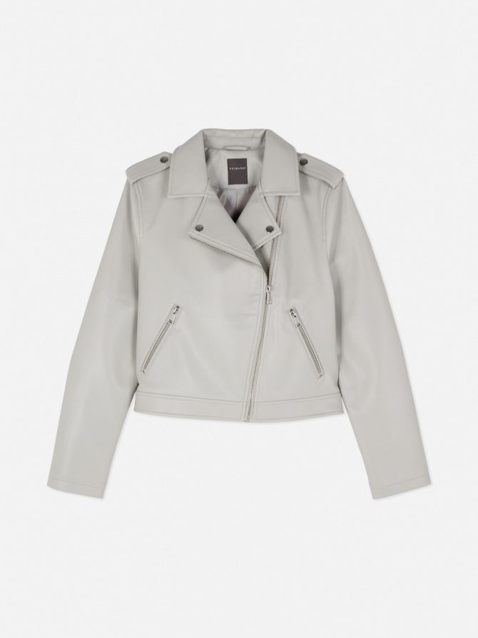 Essential Faux Leather Biker Jacket - Image 5