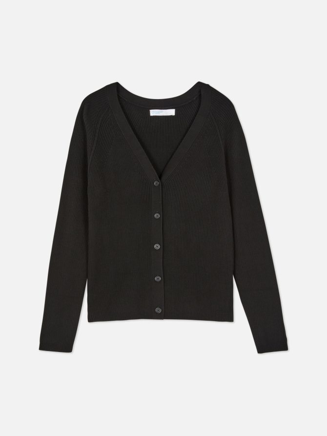 Ribbed V-Neck Cardigan - Image 5