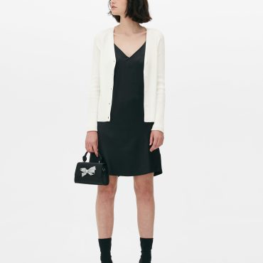 Ribbed V-neck Cardigan
