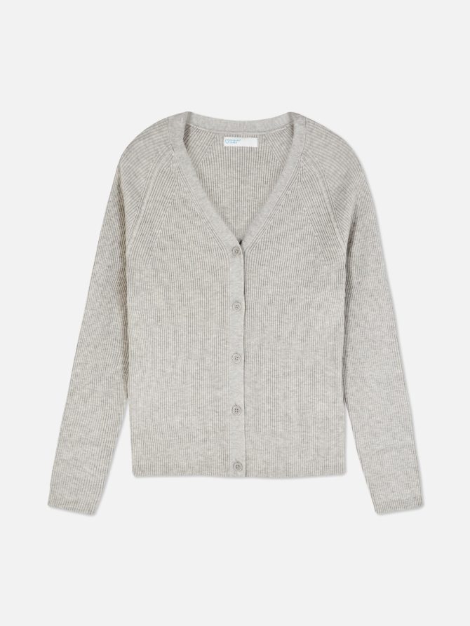 Ribbed V-neck Cardigan - Image 5