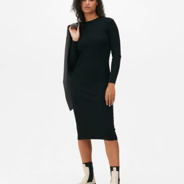 Ribbed Midi Dress