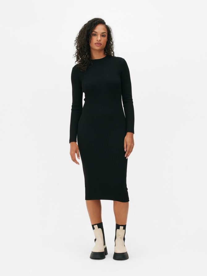 Ribbed Midi Dress - Image 2