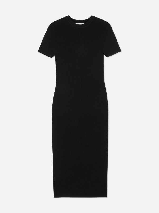 Ribbed Short Sleeve Knit Midi Dress - Image 5