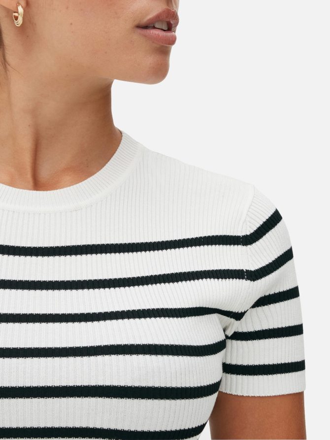 Ribbed Short Sleeve Knit Midi Dress - Image 3