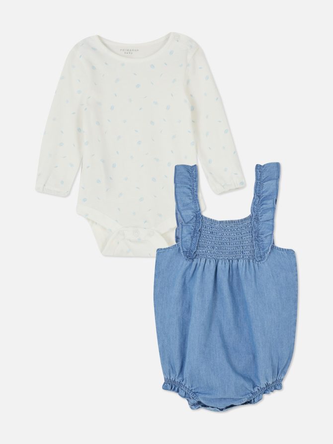Chambray Bodysuit & Romper Set