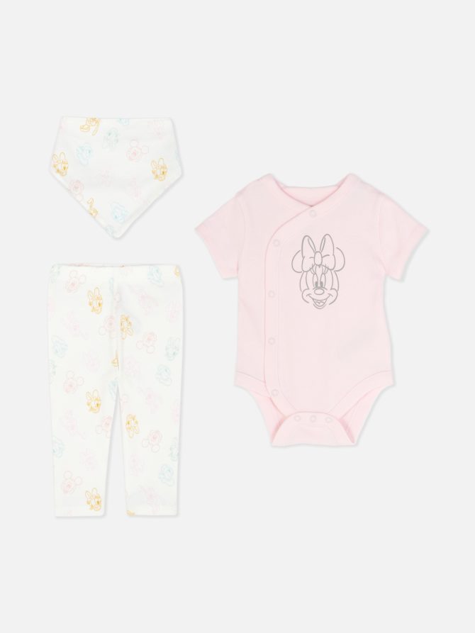 Disney's Minnie Mouse Pastel Bodysuit and Pants Set - Image 3