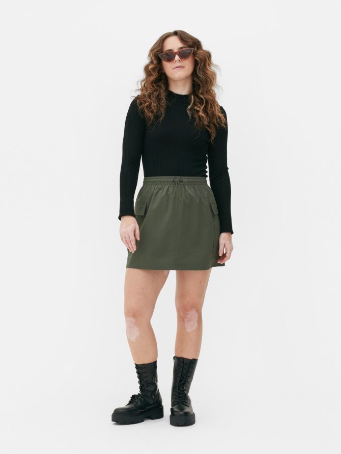 Ribbed Mock Neck Sweater