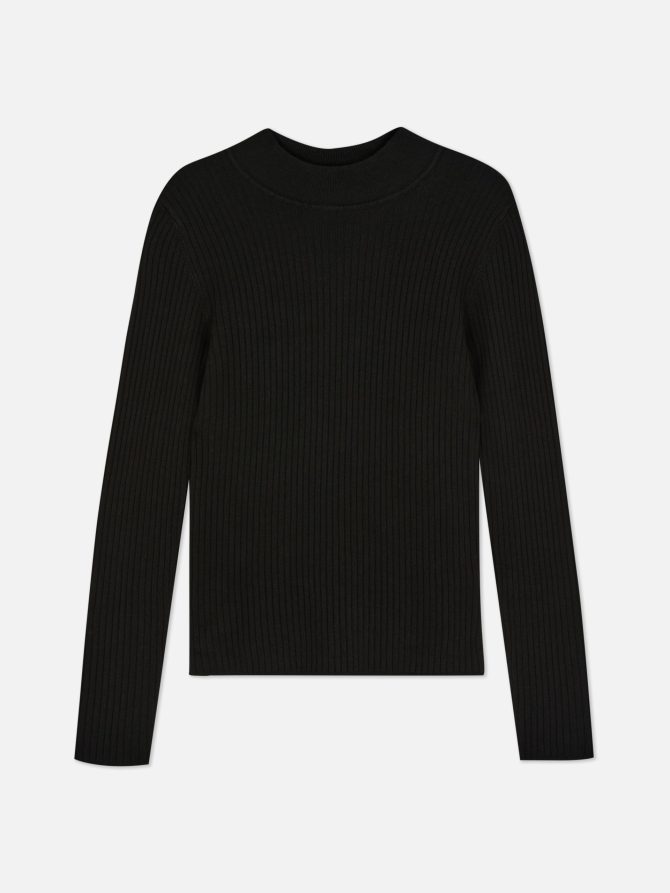 Ribbed Mock Neck Sweater - Image 5