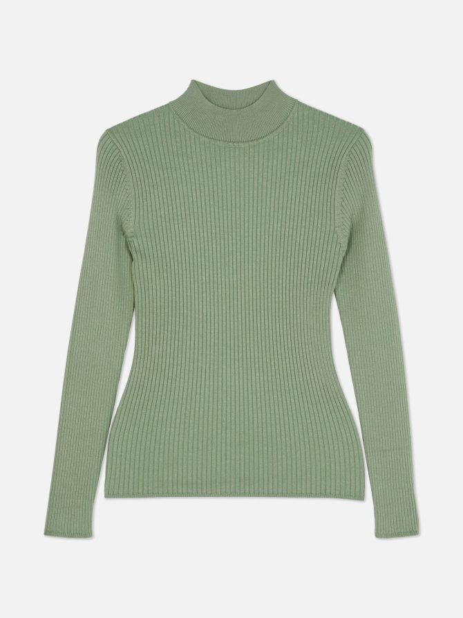 Ribbed High Neck Top - Image 5