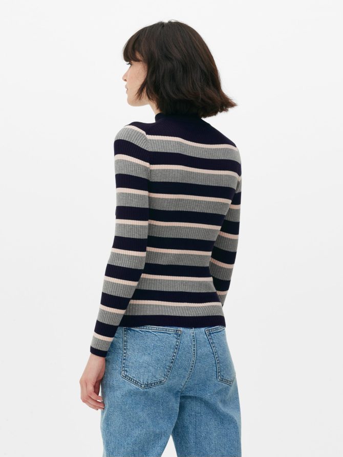 Ribbed High Neck Top - Image 4