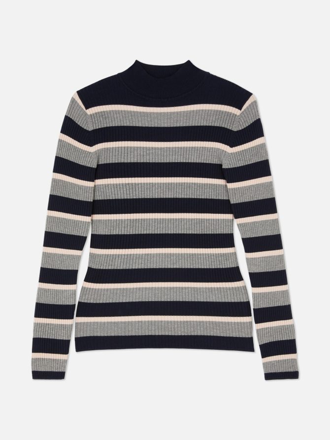 Ribbed High Neck Top - Image 5