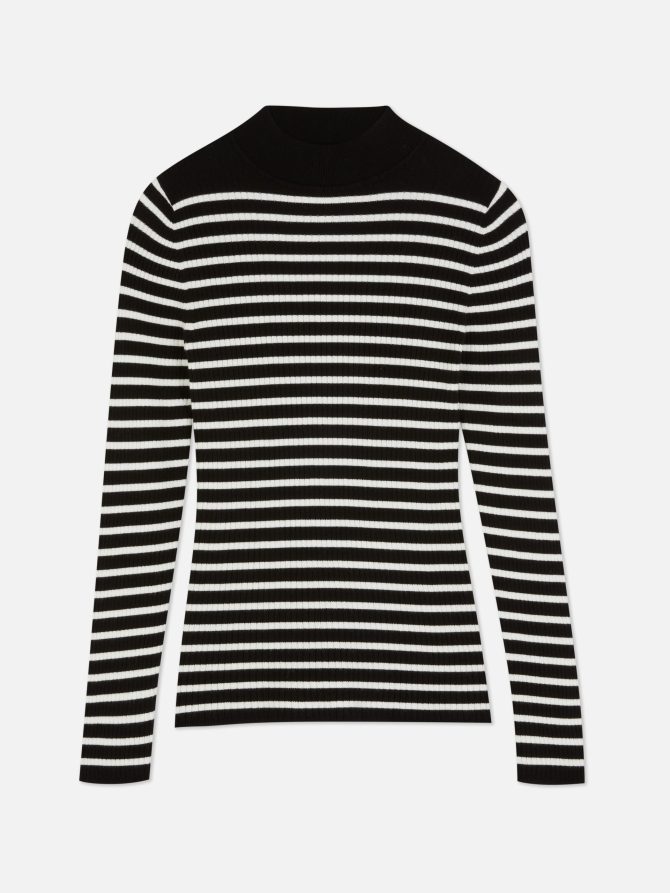 Ribbed High Neck Top - Image 5