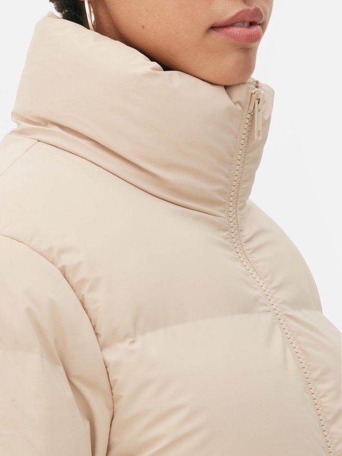 Funnel Neck Padded Coat - Image 3