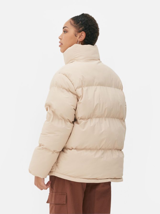 Funnel Neck Padded Coat - Image 4
