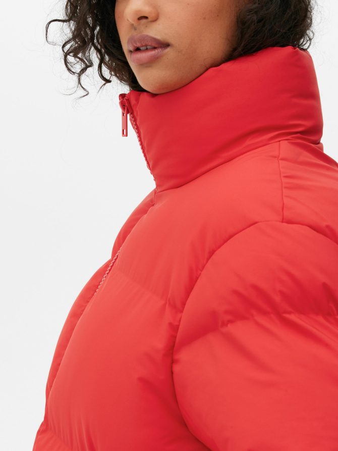 Funnel Neck Padded Coat - Image 3