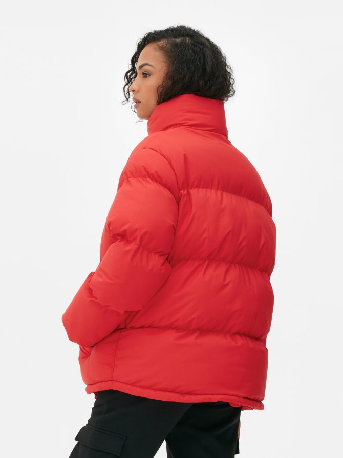 Funnel Neck Padded Coat - Image 4