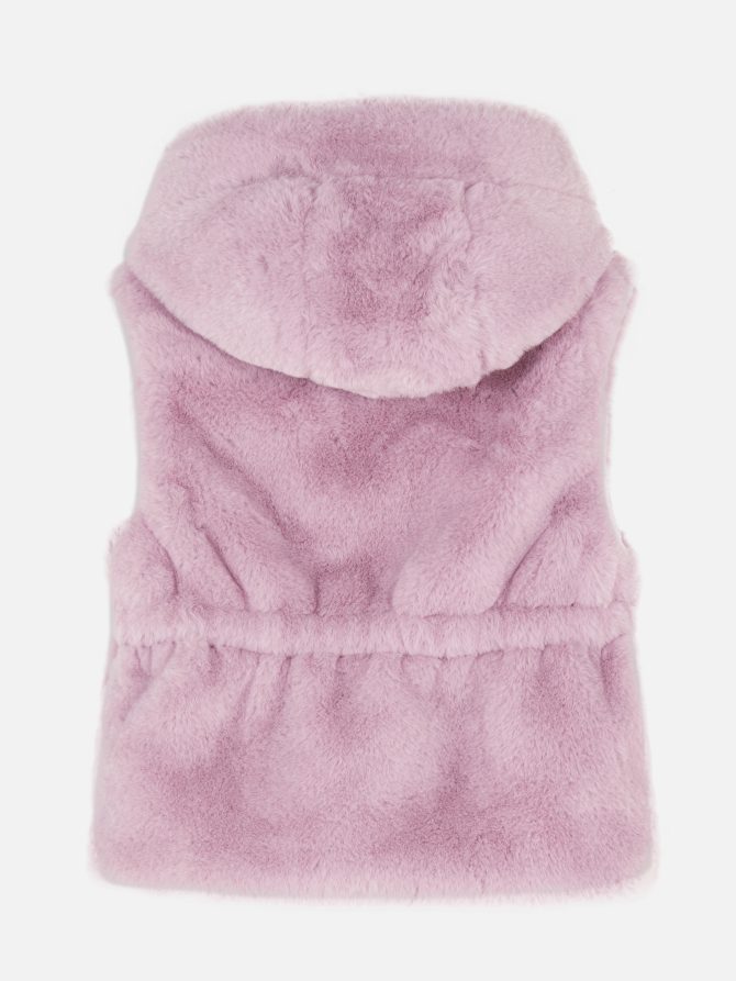 Faux Fur Hooded Vest - Image 4