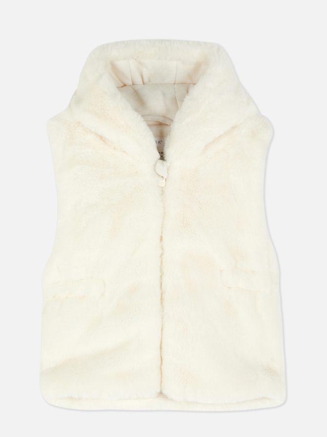 Faux Fur Hooded Vest