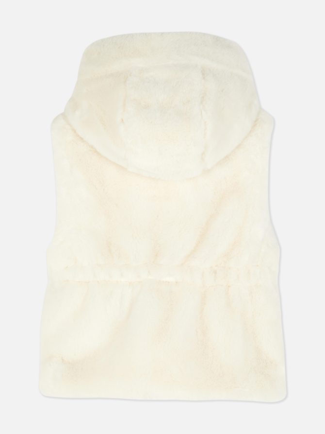 Faux Fur Hooded Vest - Image 2