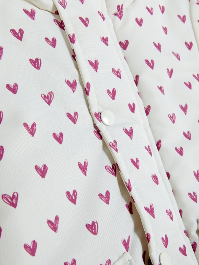 Heart Print Puffer Jacket - Image 5