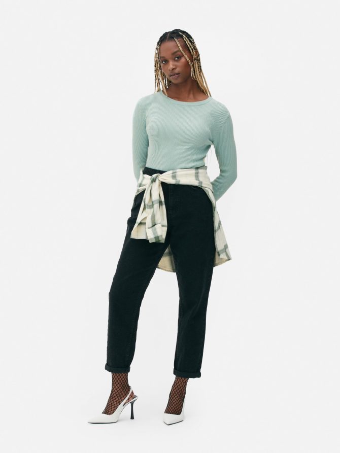 Ribbed Fine Knit Sweater
