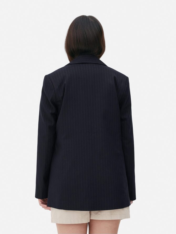 Striped Single-Breasted Blazer - Image 4