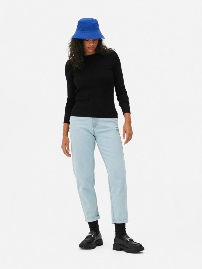 Fine Knit Ribbed Sweater