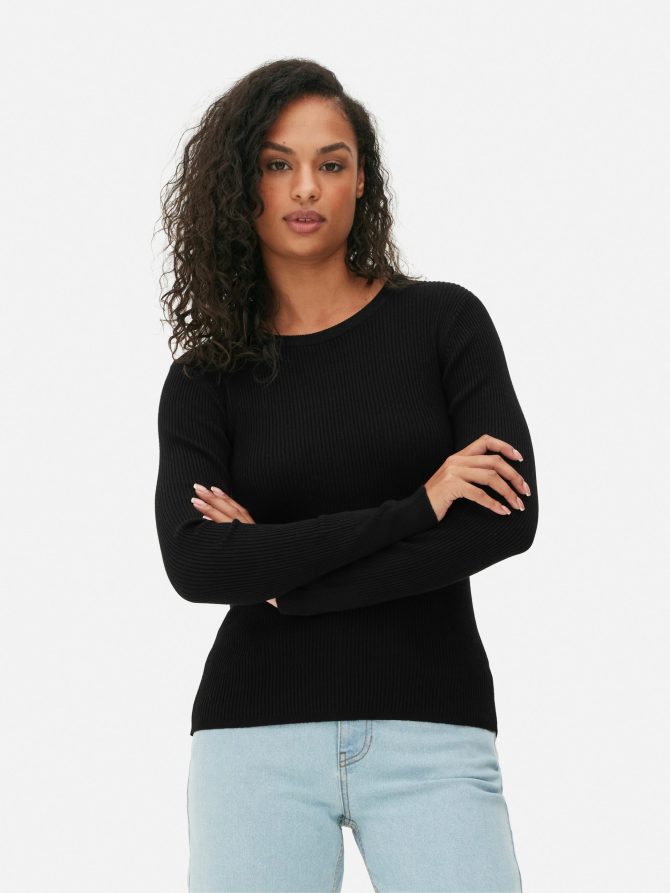 Fine Knit Ribbed Sweater - Image 2