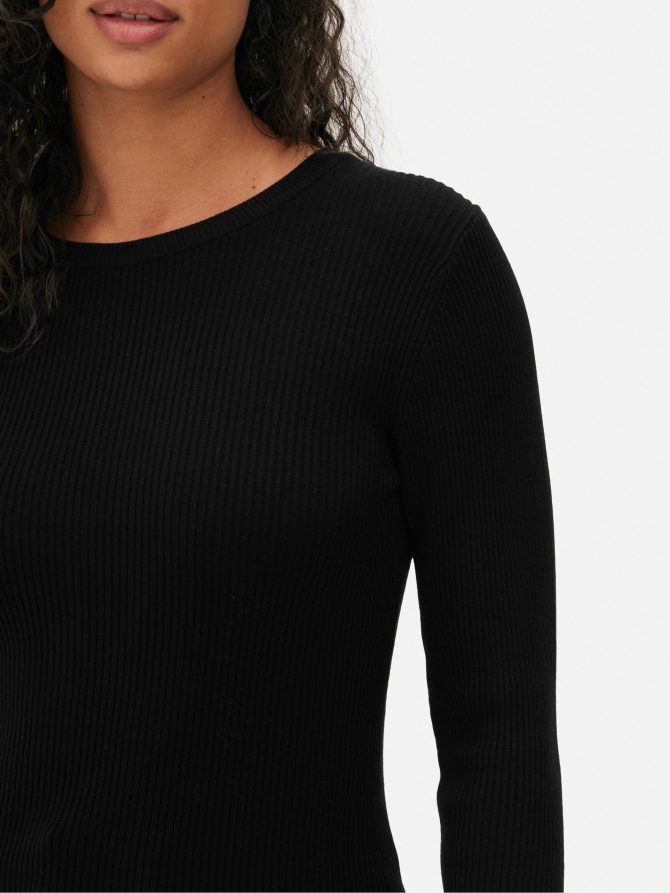 Fine Knit Ribbed Sweater - Image 3