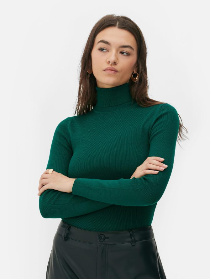 Ribbed Roll Neck Sweater - Image 2
