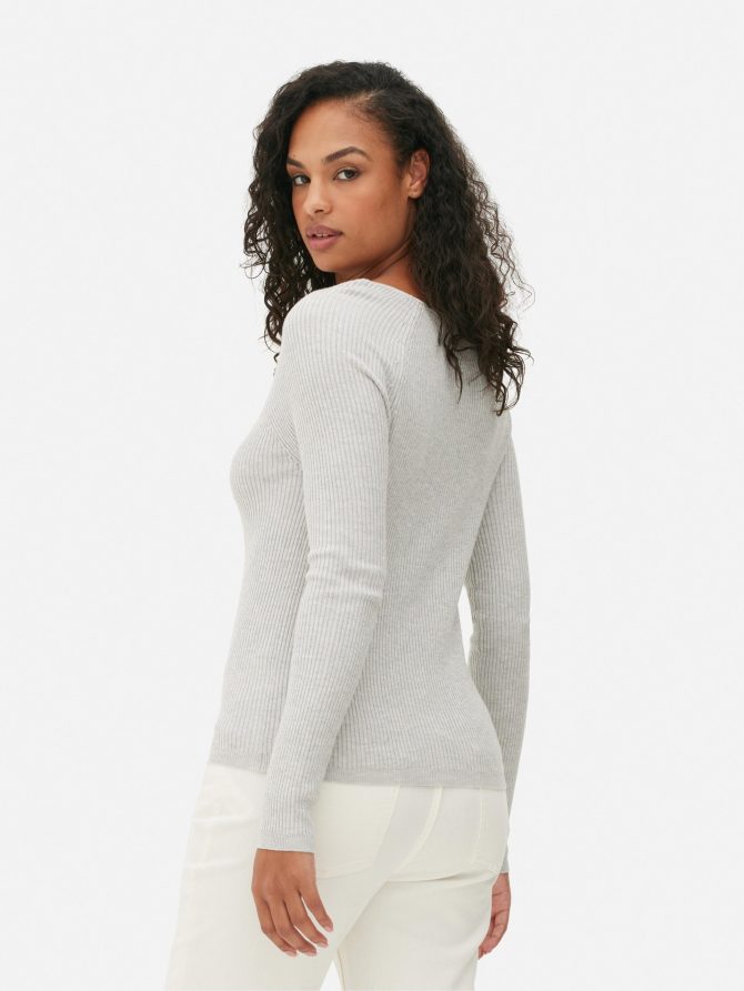 Ribbed V-Neck Top - Image 4